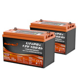 Enjoybot LiFePO4 Lithium Trolling Motor Battery 24v 100ah Deep Cycle Marine Battery 2560 Wh - 2 batteries