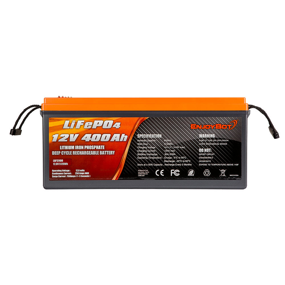ENJOYBOT 12V 400AH 5120 Wh LiFePO4 Lithium Battery High & Low Temp