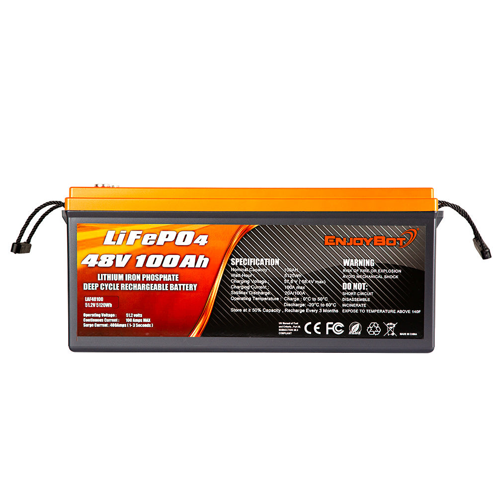 ENJOYBOT 48V 100AH ​​LiFePO4 Smart Lithium-Akku Hoch- und Tieftemperat –  Enjoybot Official Store